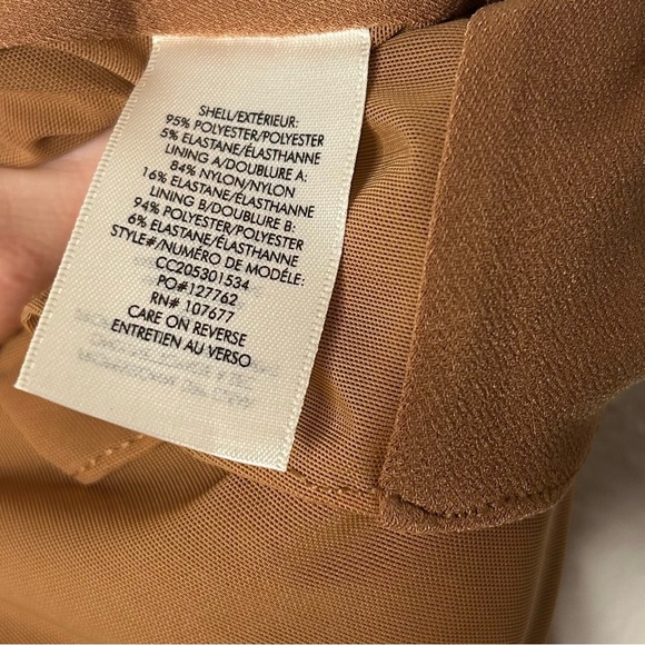 Alice + Olivia Ashby Hip Cutout Dress in Camel - Picture 5 of 7